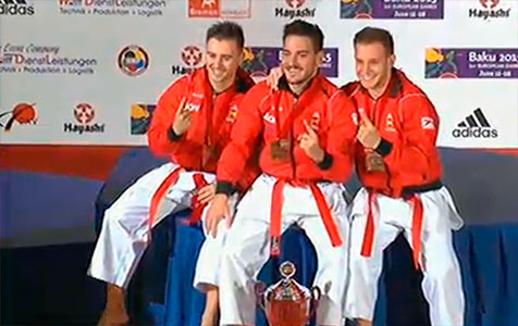 Equipo masculino de katas España Campeones del Mundo