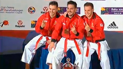 Equipo masculino de katas España Campeones del Mundo